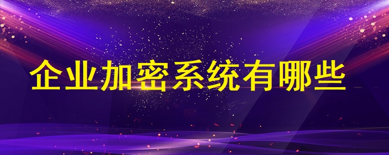 企業加密系統有哪些？